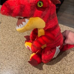 Red Raptor Dinosaur Plush Build-A-Bear